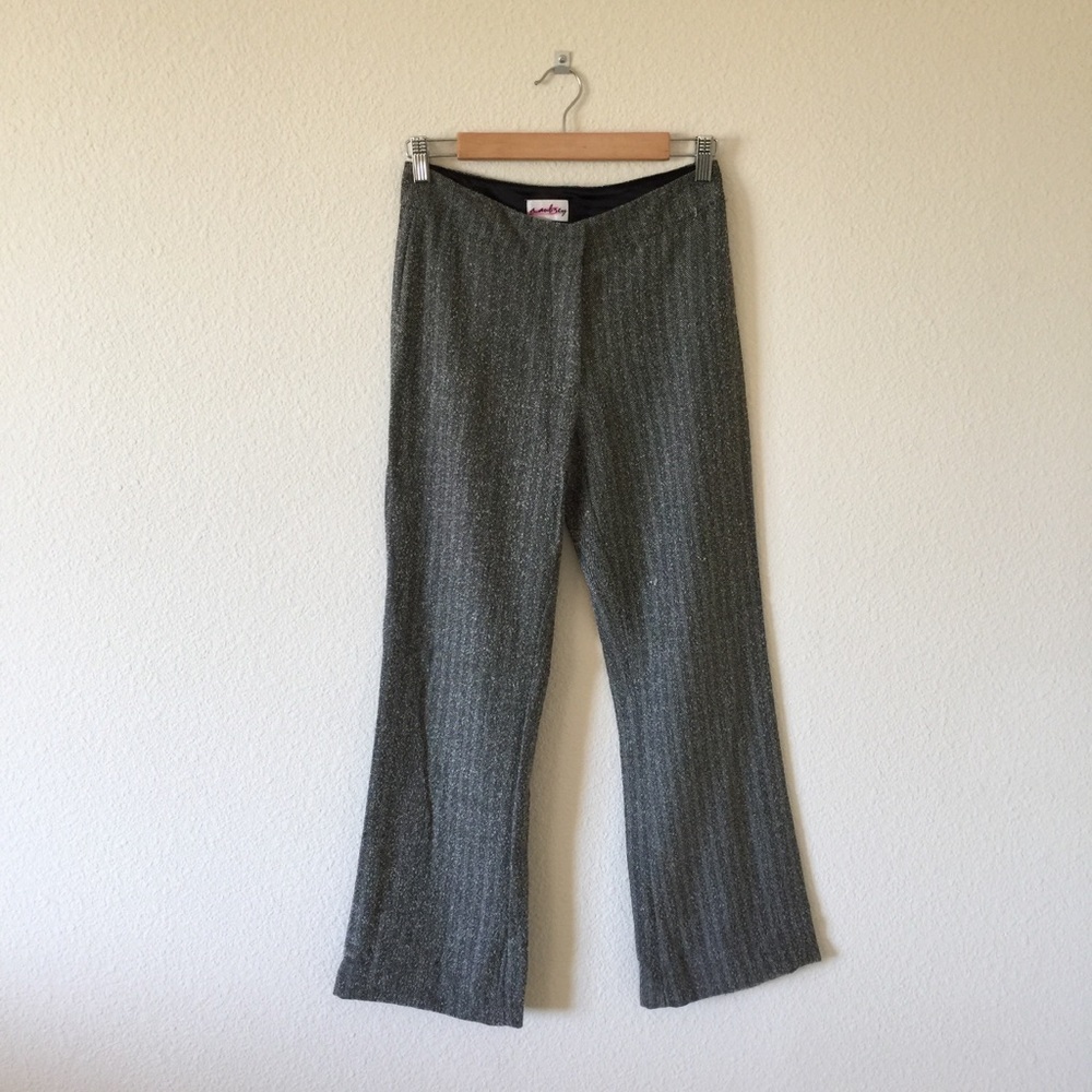 Herringbone Black & White wide leg pants size 7